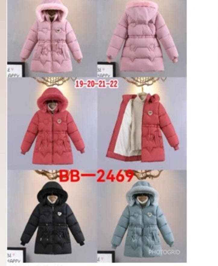 Campera nena larga acolchada